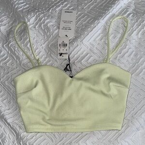 Express Mint Ribbed Crop Top